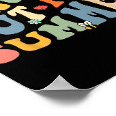 学校の最終日の夏の先生 ポスター (角)