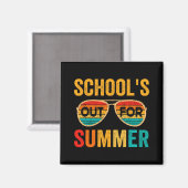 学校の最終日の夏の先生 マグネット (正面/裏面)
