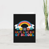 学校の最終日の子ども先生の学生卒業 カード (正面)