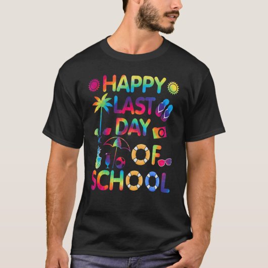 学校の最終日の学生先生非勤務時間D Tシャツ (正面)