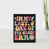 学校の最終日の5年生の私の最後の日 カード (正面)