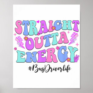 学校の最終日のOutta Energy Busドライバー ポスター