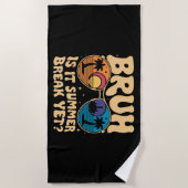 学校の最終日はまだ夏休みだ ビーチタオル (正面)