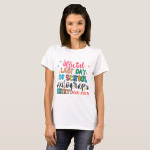 学校の最終日オートグラフ先生学生子供 Tシャツ (正面フル)