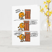 学校の最終日ノック・オレンジ カード (黄色い花)