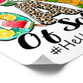 学校の最終日ハローサマーハワイ先生Ki ポスター (角)