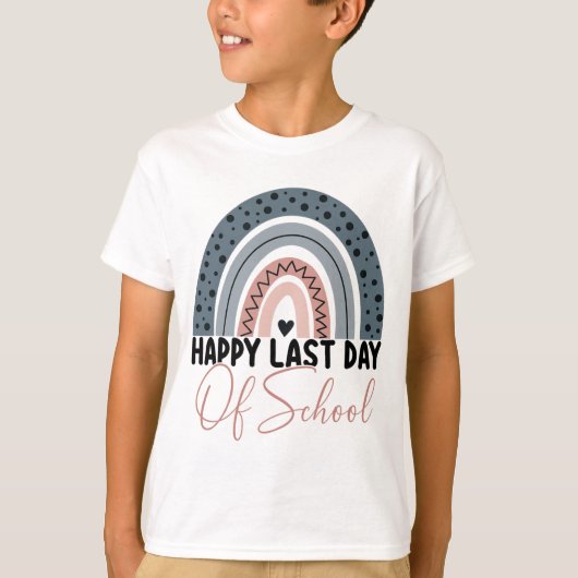 学校の最終日先生学生レインボー卒業生 Tシャツ (正面)