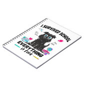 学校の最終日生き延びに ノートブック (左側)