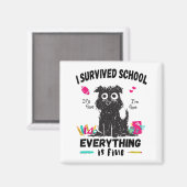 学校の最終日生き延びに マグネット (正面/裏面)