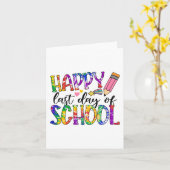 学校の最終日絞り染め卒業先生スタッド カード (黄色い花)