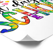 学校の最終日絞り染め卒業先生スタッド ポスター (角)