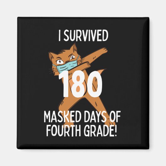 学校の最終日180年4年生の仮面日 マグネット (正面)