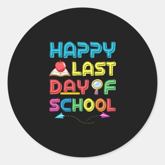 学校の最終日 ラウンドシール (正面)