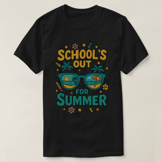 学校の最終日。学校は夏に向けて出ている Tシャツ (デザイン正面)