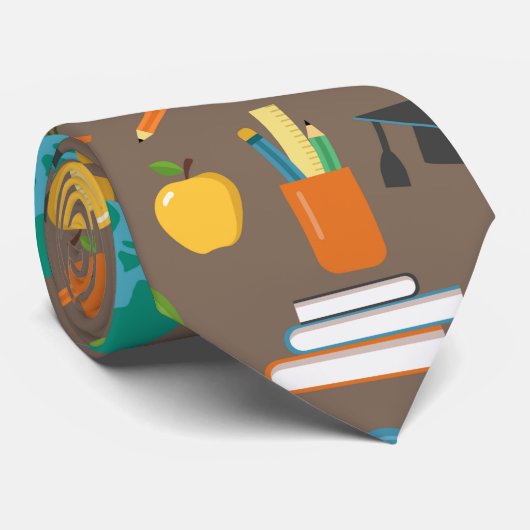 学校の模様のネックタイ ネクタイ (ロール)