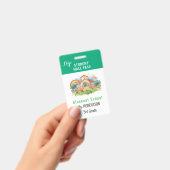 学校の水彩画先生または学生パス バッジ (手持ち)