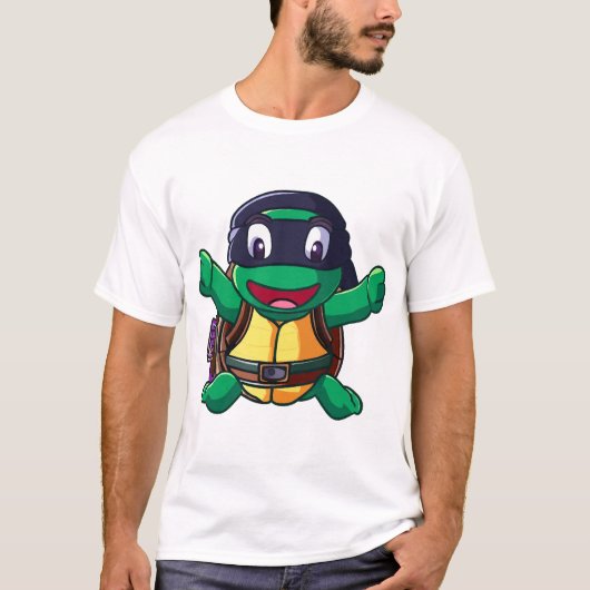 学校の準備ができたカメの子供たち Tシャツ (正面)