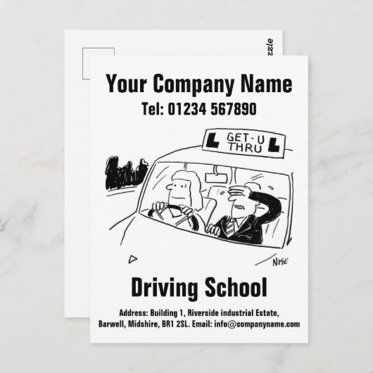 学校の漫画のデザインをパーソナライズする ポストカード (正面/裏面)