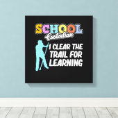 学校の澄ん保管者管理用清掃員グラ キャンバスプリント (インサイチュ (ウッドフロア))