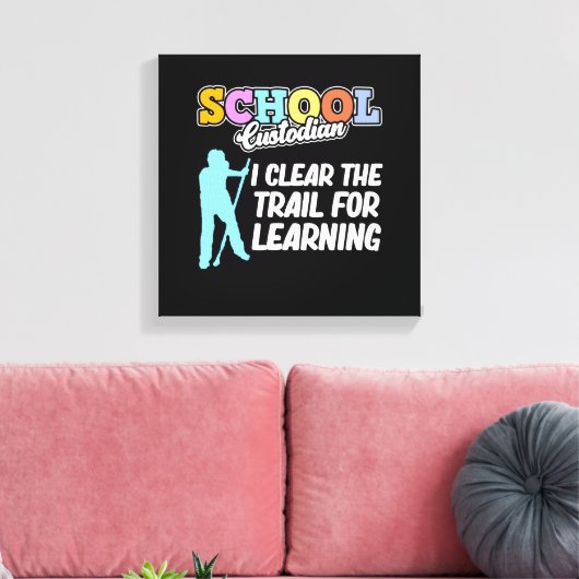 学校の澄ん保管者管理用清掃員グラ キャンバスプリント (インサイチュ (リビング))