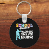 学校の澄ん保管者管理用清掃員グラ キーホルダー (正面)