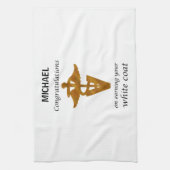 学校の獣医ホワイトコート式 キッチンタオル (縦)