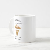 学校の獣医ホワイトコート式 コーヒーマグカップ (正面左)