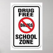 学校の白いポスターのための薬物フリー ポスター (正面)