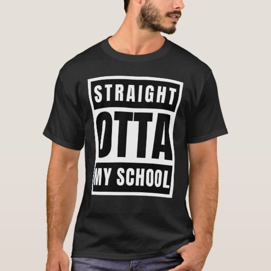 学校の皮肉な声明をストレートoutta 1 tシャツ (正面)