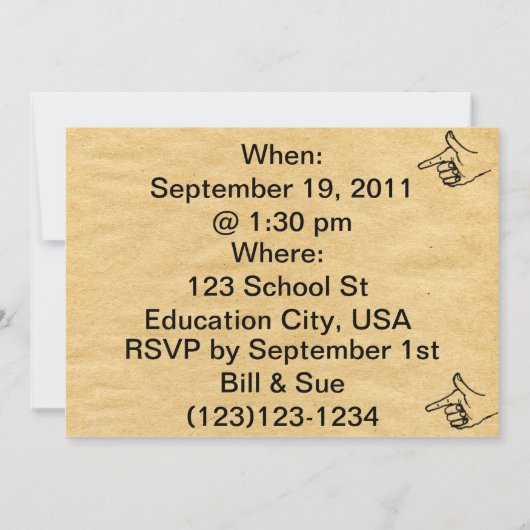 学校の眩惑の招待状 招待状 (裏面)