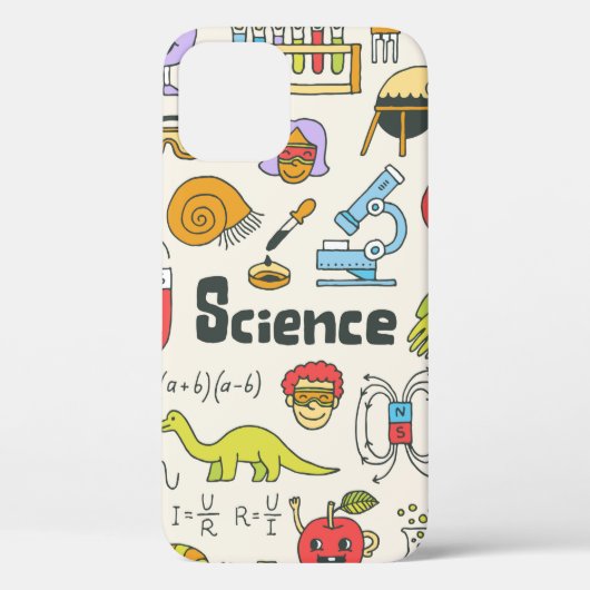学校の科学は1をセットした。手書きヴィンテージil Case-Mate iPhoneケース (裏面)