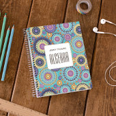 学校の科目のパーソナライズされたティール(緑がかった色) ノートブック