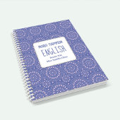 学校の科目パーソナライズされた紫とピンク ノートブック