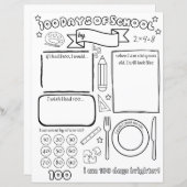 学校の空白の日100名を記入する (正面/裏面)