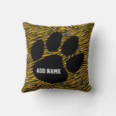 学校の精神は-トラの足のプリント縞で飾り、 クッション (裏面)