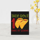 学校の約100日100日の学校おもしろいグラ カード (黄色い花)