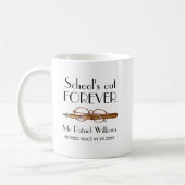 学校の終わりは永遠にヴィンテージ先生 コーヒーマグカップ (左)