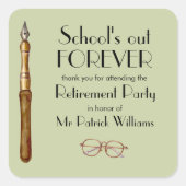 学校の終わりは永遠にヴィンテージ先生 スクエアシール (正面)