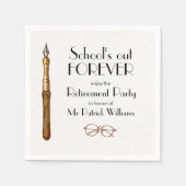 学校の終わりは永遠にヴィンテージ先生 スタンダードカクテルナプキン (正面)