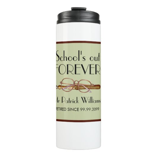 学校の終わりは永遠にヴィンテージ先生 タンブラー (正面)