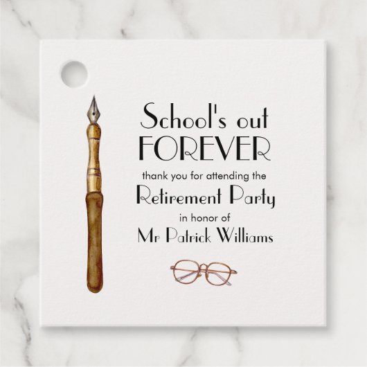 学校の終わりは永遠にヴィンテージ先生 フェイバータグ (正面)