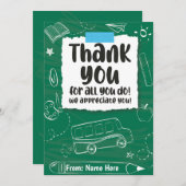 学校の終わり先生ありがとう シーズンカード (正面/裏面)