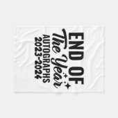 学校の終20232024日のサイン フリースブランケット (正面(横))