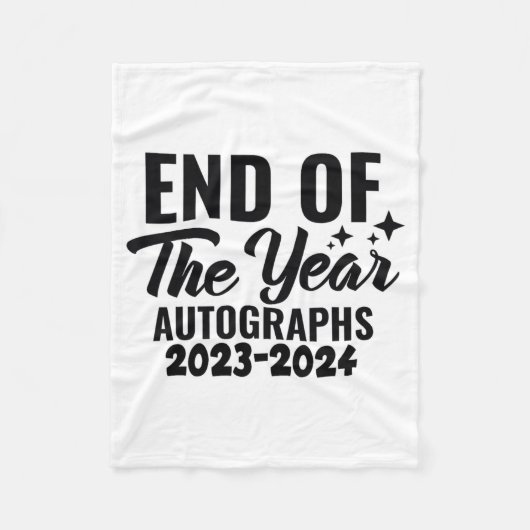 学校の終20232024日のサイン フリースブランケット (正面)