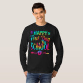 学校の絞り染め学生とお茶の幸せな初日 Tシャツ (正面フル)