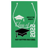 学校の緑の卒業生の追加 スモールペーパーバッグ (裏面)