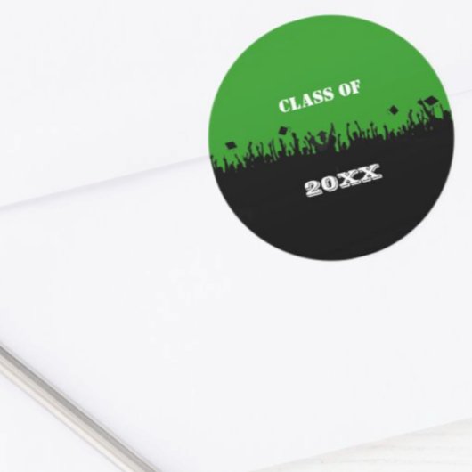 学校の色に一致する任意の色のクラス ラウンドシール