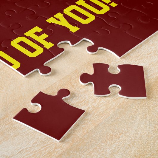 学校の色を選ぶ写真おめでとう院生 ジグソーパズル (側面)