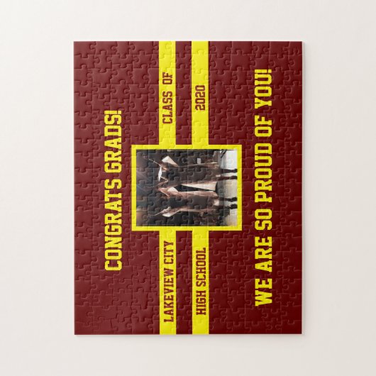 学校の色を選ぶ写真おめでとう院生 ジグソーパズル (縦)