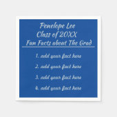 学校の色を選択する卒業おもしろいファクト昼寝 スタンダードカクテルナプキン (正面)